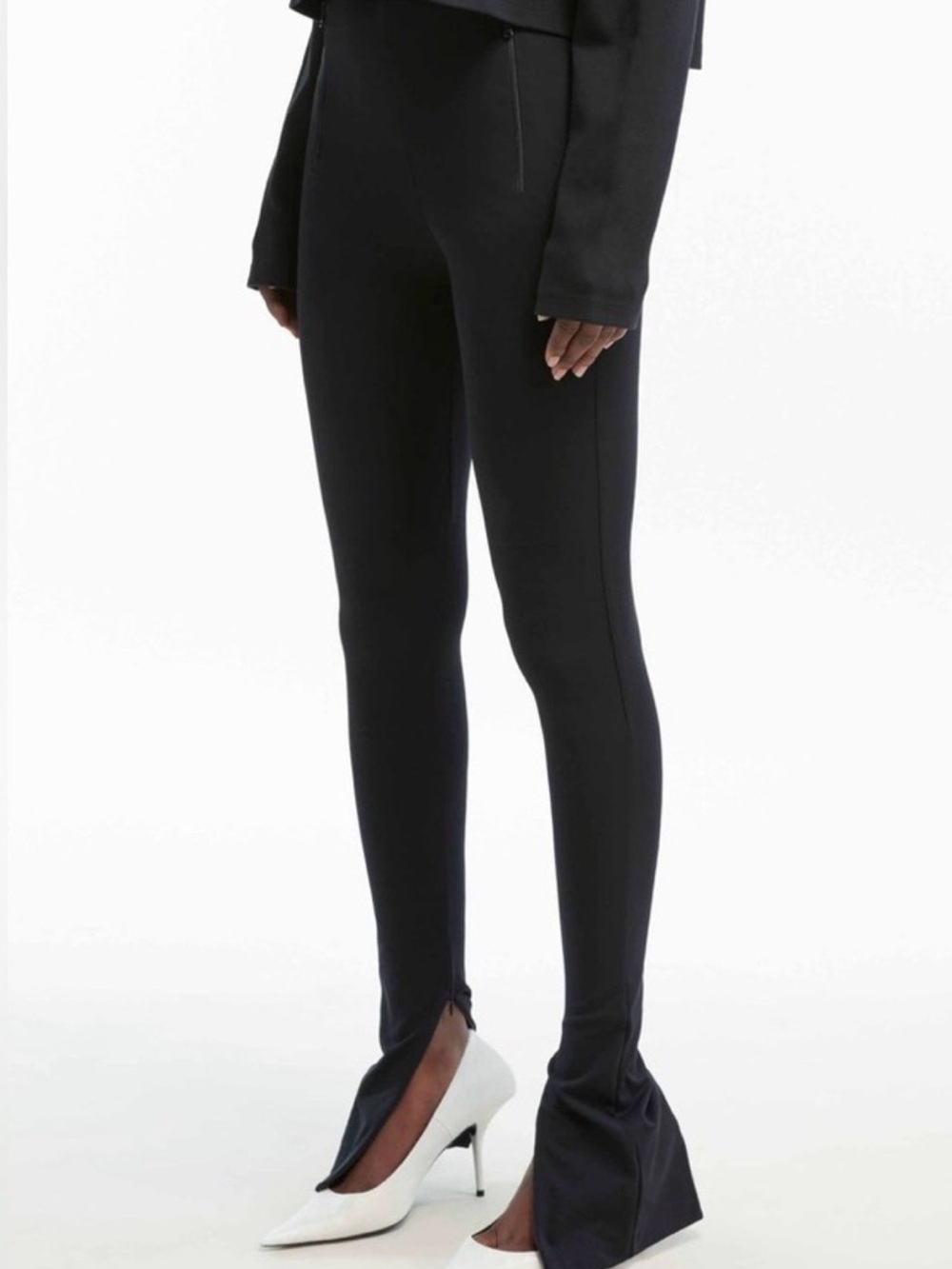 WARDROBE.NYC Black Pull-On Stretch Pants - Picture 3 of 9